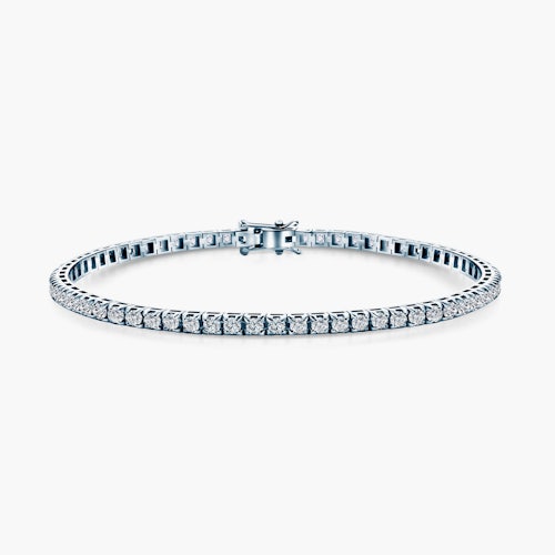 Bransoletka tenisowa Share Your Love 3,0mm: białe złoto, diamenty